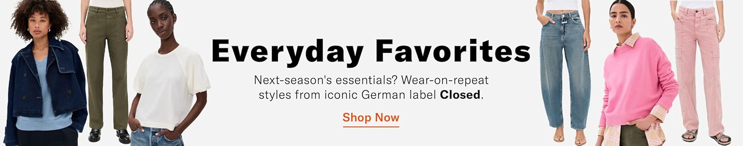 Everyday Favorites
Next-season's essentials? Wear-on-repeat styles from iconic German label Closed.
Shop Now